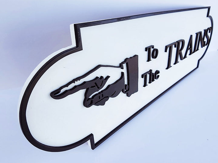 To the trains sign